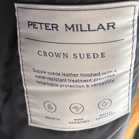 Peter Millar Crown Suede Goat Leather Jacket Windproof Water-Resistant XL - Picture 5 of 9
